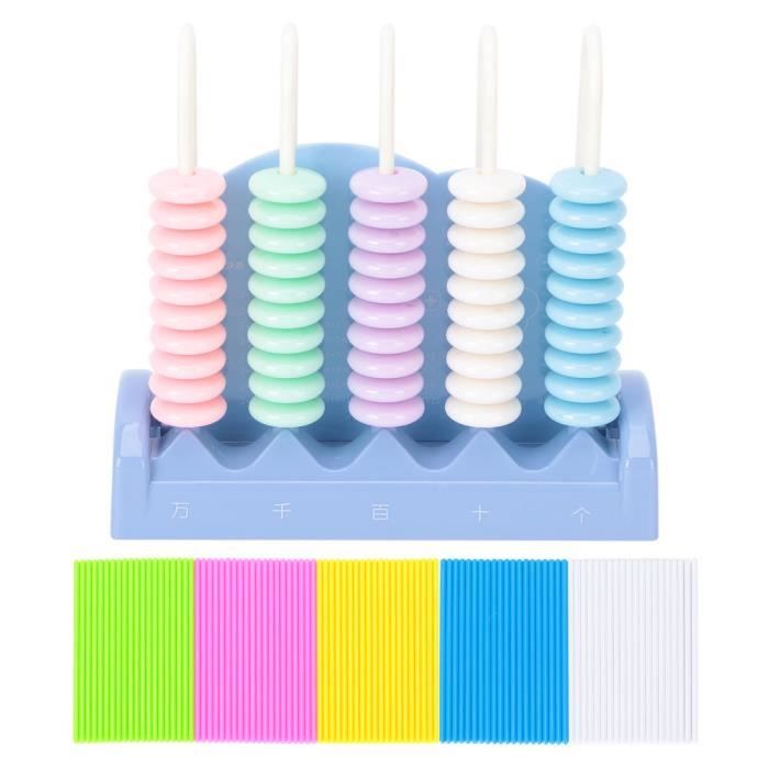 Boulier abacus en bois scellé pour les mathématiques pour enfants, jouet de comptage éducatif avec 100 perles, boulier d'apprentissage pour tout-petit
