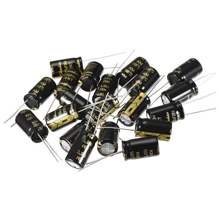 Condensatori 1000uF 25V 20 Pezzi Condensatori Elettrolitici Alluminio 25V 1000uF, 105°C, Dimensioni 10x16mm, Per Riparazioni Elettroniche Condensatore Elettrolitico Alluminio - Foto 4