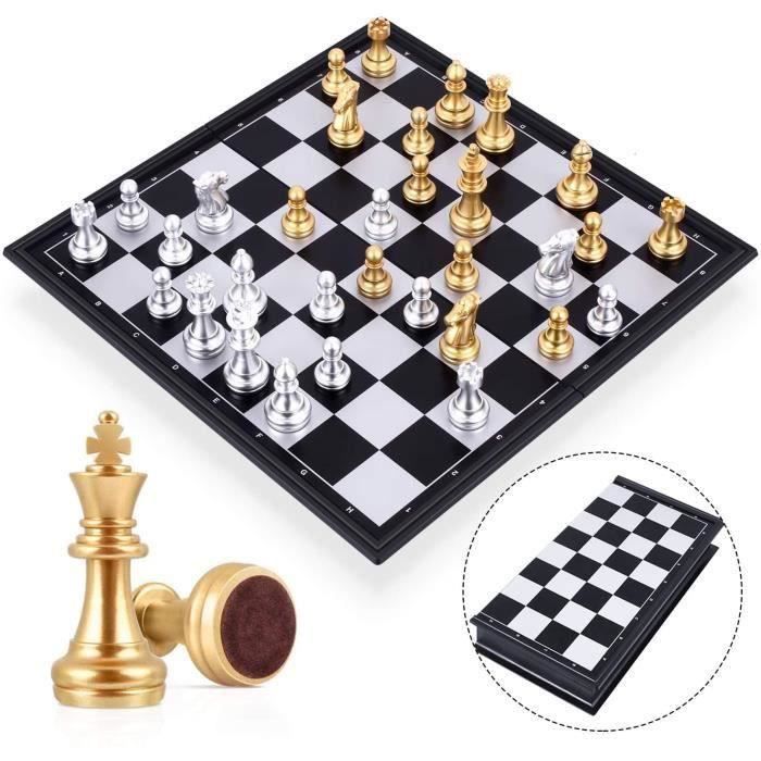 Échiquier Magnétique Pliable 13x13 Cm - Mini Jeu D'échecs De Voyage, Pour Enfants Et Adultes