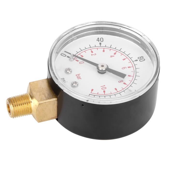 Jauge Pression Vide G1/8 - Manomètre Vide Air/Eau/Huile - Acier Inoxydable Précision