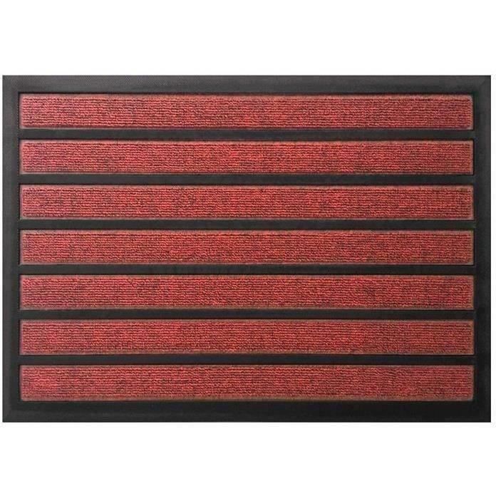 Tapis combi absorbant grattant rouge - 40 x 60 cm