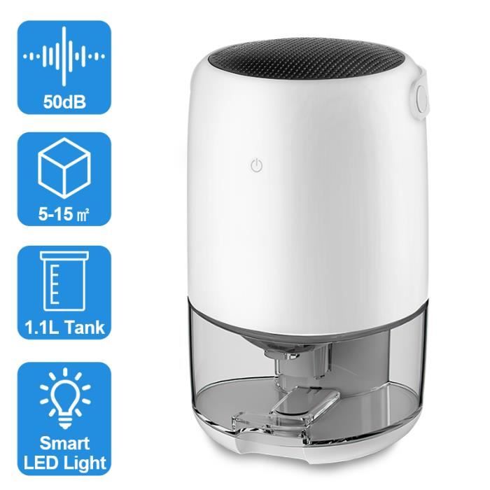 Deshumidificateur D'Air 50㎡/150m³, Deshumidificateur Électrique Compact