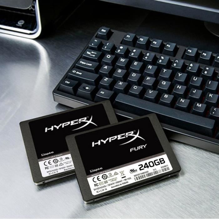Kingston HyperX FURY 240Go 2.5 SATA III 3.0 6Gbps SSD interne Disque dur MLC Haute Vitesse Memoire Flash SHFS37A 240G Cdiscount Informatique