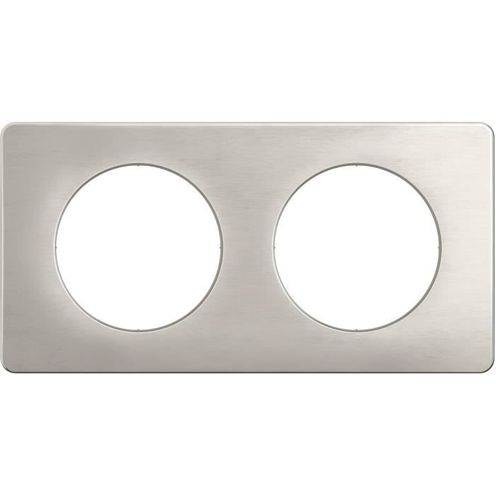 Mosaic Plaque de finition horizontale entraxe 57 mm - 2x2 modules Alu