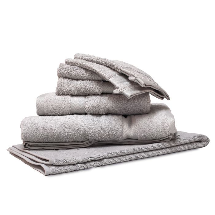 Serviette De Toilette 50x100 Cm Linnea Royal Cresent - Gris Platine - 100% Coton Peigné, 650 G/m² - Très Absorbante, Douce, Certifiée Oeko-Tex