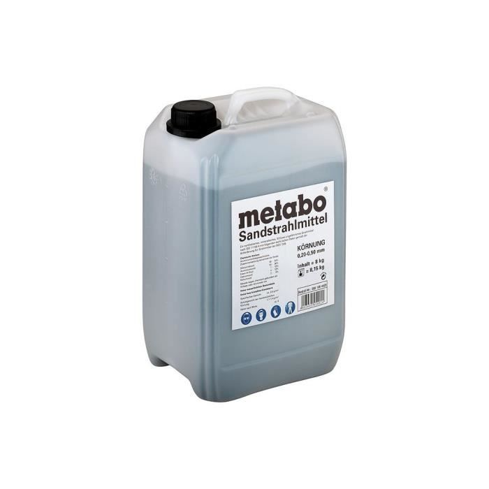 Agent de sablage METABO 6.01569.00 Granulométrie 0 2 à 0 5 mm Bidon 8 kg Silicate d'aluminium