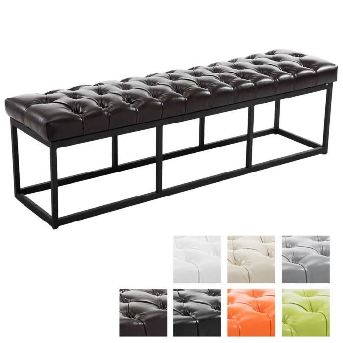 150 x 40 cm rev/êtement en Simili-Cuir diff/érente Longueur : 100 120 Hauteur en CLP Banc Design AMUN en Acier Inoxydable Taille:100 cm Couleurs:Blanc 45 cm