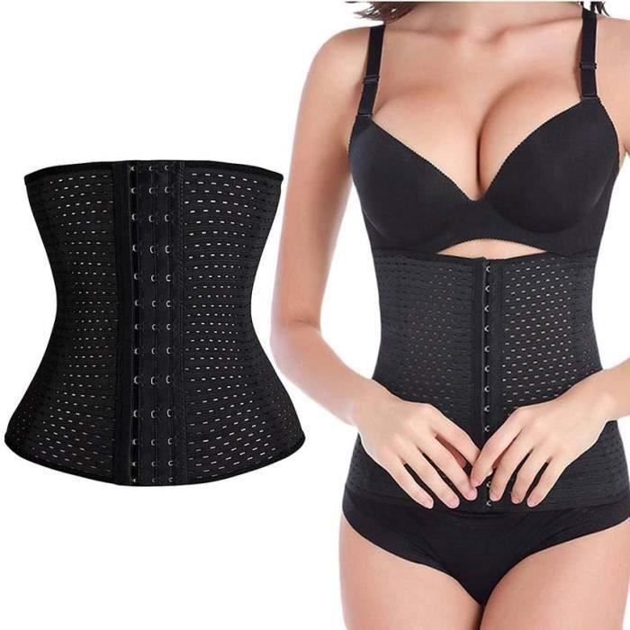 Everbellus Corset Minceur Femme - Gaine Ventre Plat Serre Taille Avec Os En Acier, Lingerie Amincissante