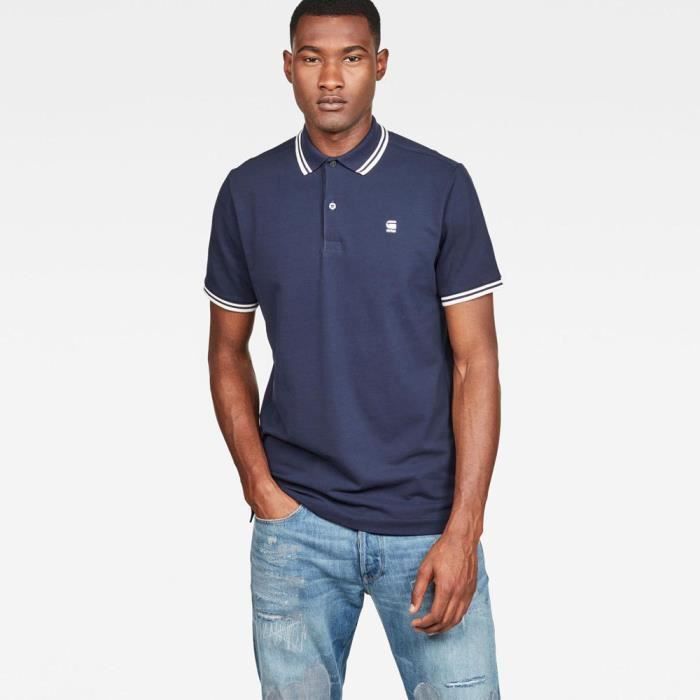 dunda slim stripe polo