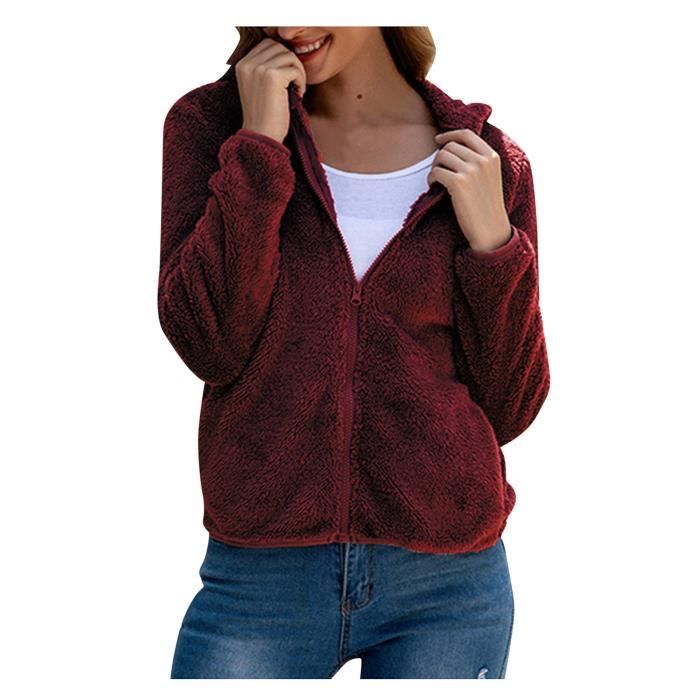 sweat zippé chaud femme