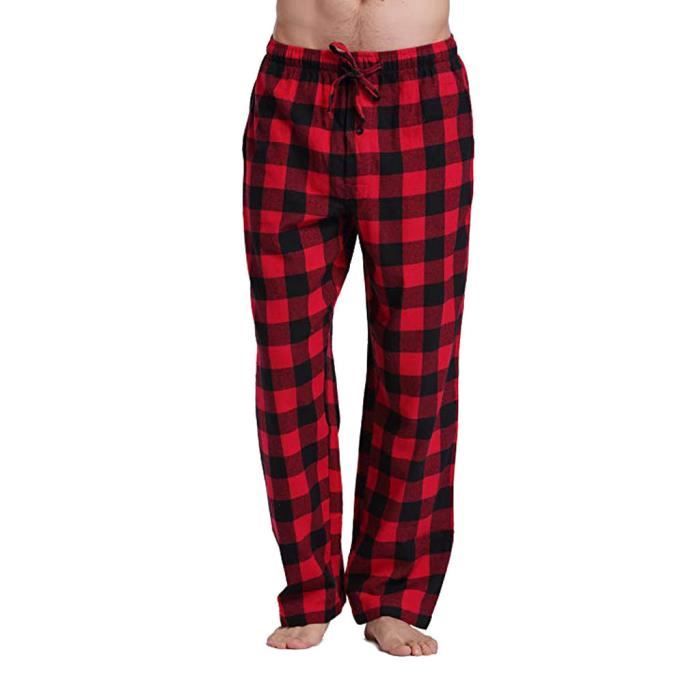 Pyjama Noël à Carreaux Noir Et Rouge Pour Homme - Pyjama D'Or