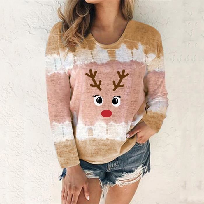 Pull De Noël Femme Manches Longues Col V Fourrure - Tenue Festives, Moche Ou Chic, Pour Fêtes Et Réveillon - 4