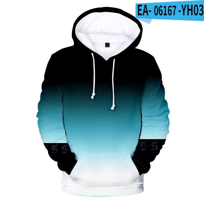 Sweat à Capuche Français - Rayures Noires - Âge 14 Ans - Occasion