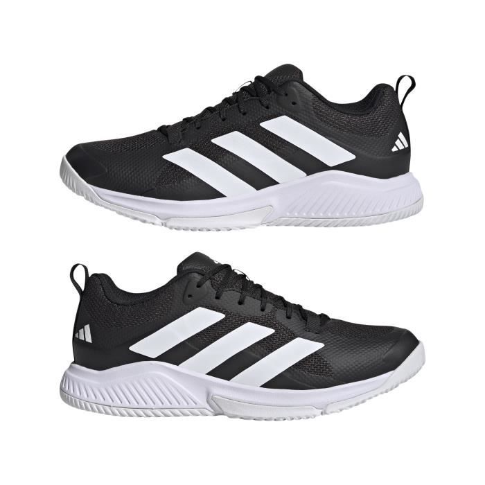 chaussures de handball indoor adidas court team bounce 2.0 - core black/white/core black - 40