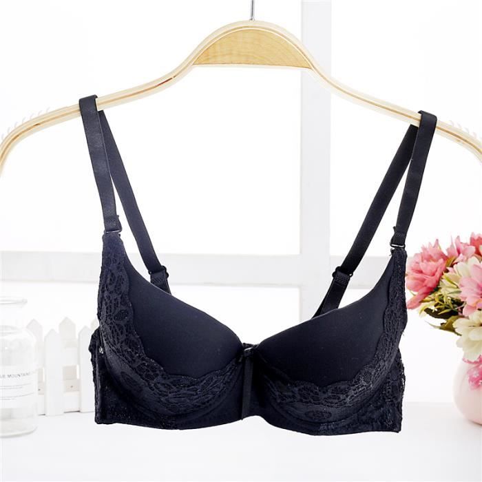 Le Soutien-gorge Push-up En Dentelle Sexy Solide Pour Femmes Reçoit Le