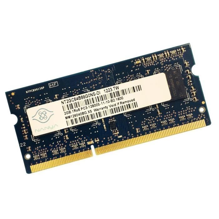 Lot De Mémoire RAM Nanya Pour PC Portable - DDR3/DDR2, 8Go/4Go/2Go, SO-DIMM, Vitesse PC3-12800, Neuf Ouvert