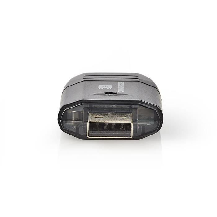 Lecteur de carte externe Nedis - Multicarte - USB 2.0 - Compatible SD SDHC et MMC