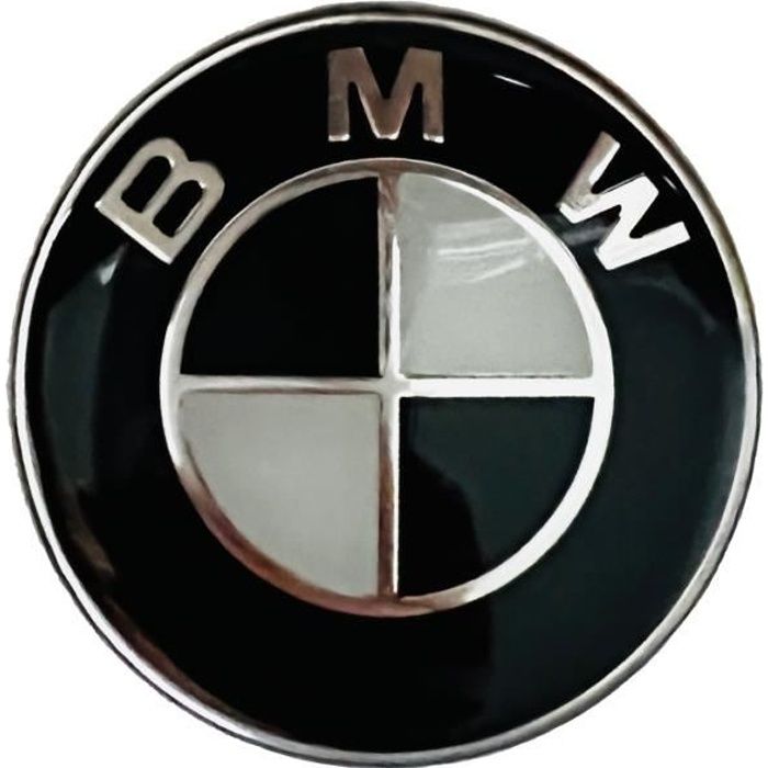 Embleme logo de volant 45mm bmw noir JB05