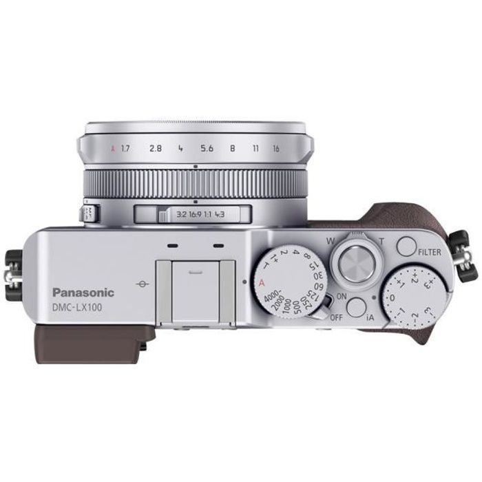 PANASONIC  Lumix DMC-LX100 Appareil photo num&eacute;rique compact 12.8 MP Quatre tiers 3.1x zoom optique Leica Wi-Fi NFC argent&eacute;(e) 