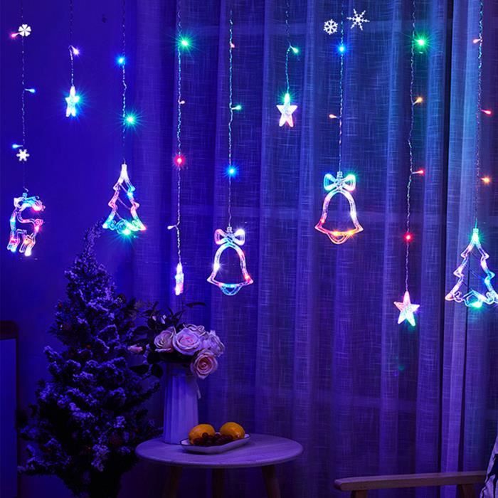 Guirlande lumineuse LED de Noël Coloré avec éléments de Noël