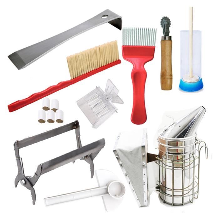 Apiculture Outils Kit Accessoires Set Bee Hive Starter Kit Apiculture Ruche Smoker Brosse Grattoir Clip Pour 12pcs Apiculteur Apiculture Outils Kit Accessoires Set Bee Hive Starter Kit Apiculture Ruche Smoker Brosse Grattoir Clip Pour 12pcs Apiculteur