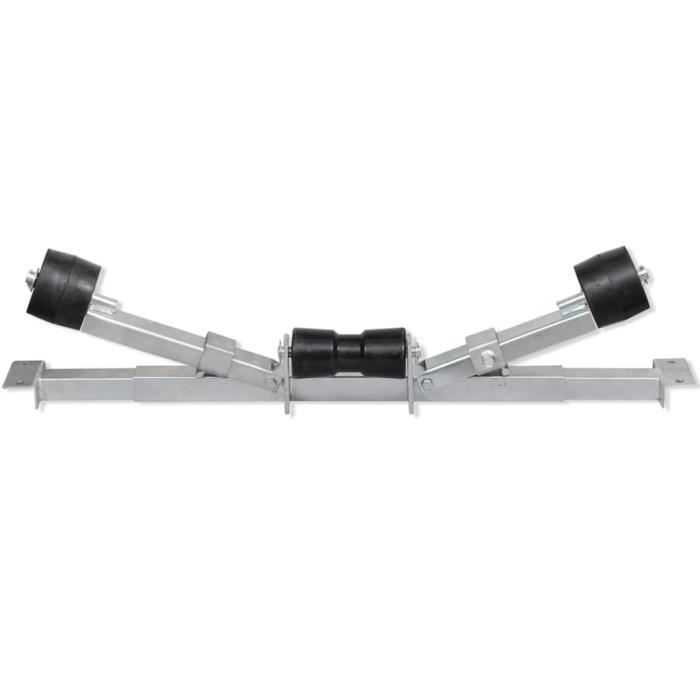 Kit 4 Rouleaux De Remorque Bateau Oscillants Nervurés - 108x75x19mm - Remplacement Marine