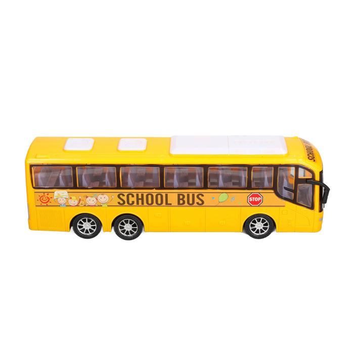 Bus Jouet Inertie Jaune – Pull Back Métallique – Mini Bus Enfant Résistant – Cadeau Anniversaire 3-8 Ans