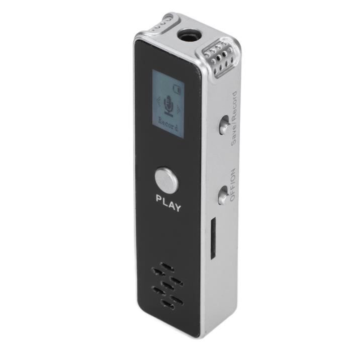 Enregistreur Vocal Numérique 8Go USB | Activation Vocale | Répétition AB | Lecteur MP3
