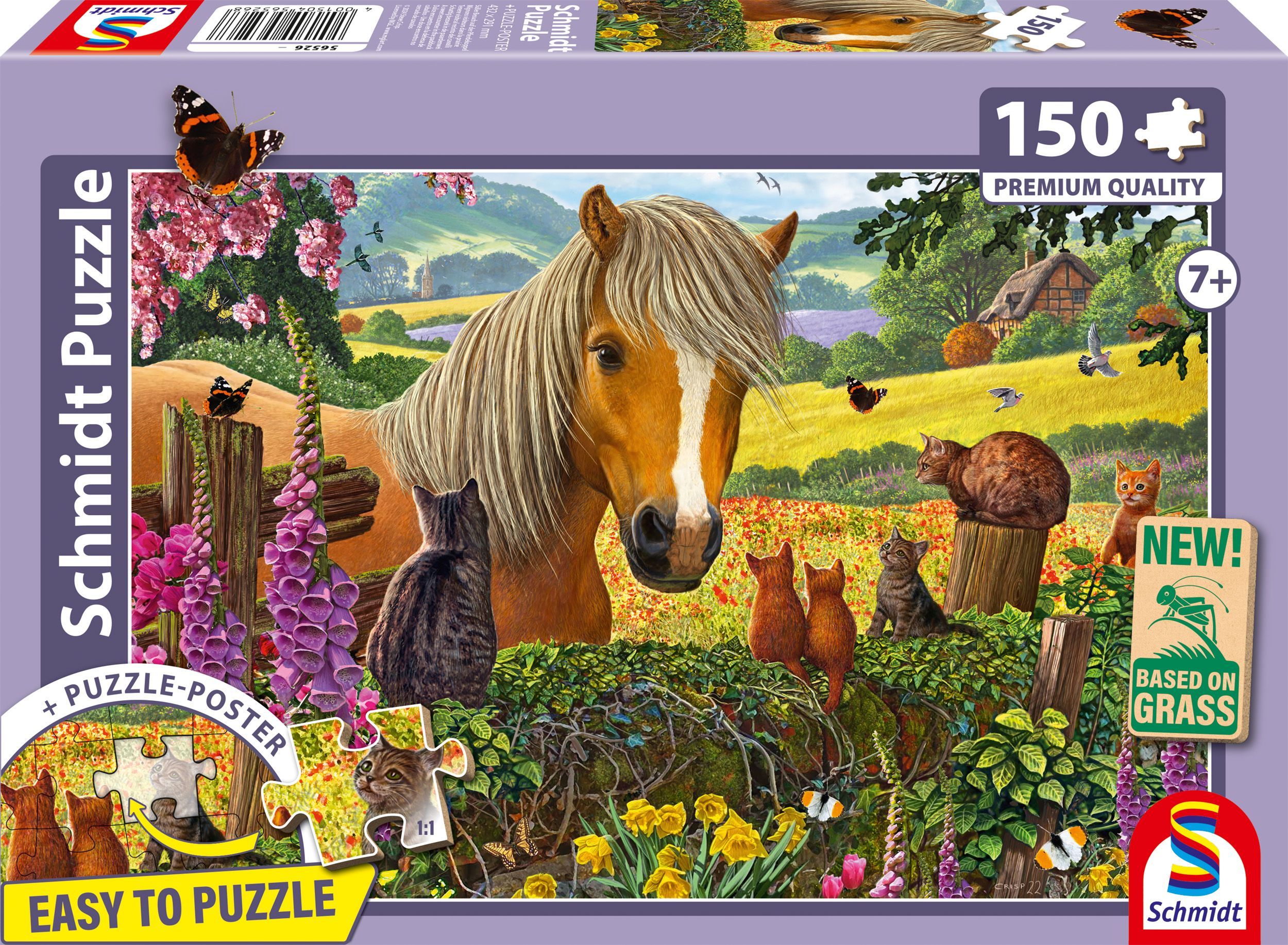 Puzzle 150 pièces SCHMIDT SPIELE Mignons visiteurs dans la prairie Paysage Neuf - vue 8