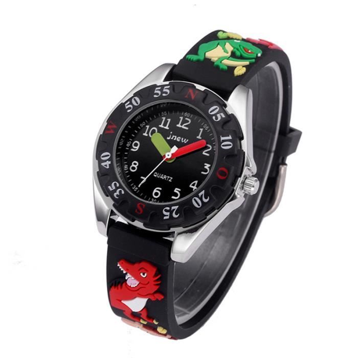 Montre enfant gar on dinosaure ch teau quartz bracelet en silicone tanche mode mignonne noir fille tudiant cadeaux pour enfants