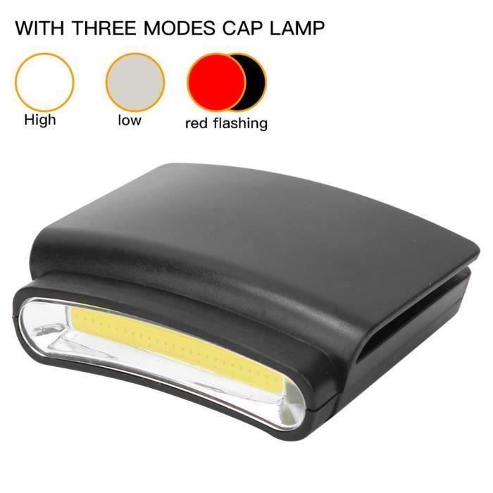 HURRISE lampe à pince pour chapeau extérieure Plastique portable COB