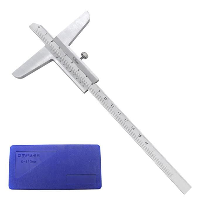 Pied à Coulisse De Profondeur 0-200mm – Précision 0,02mm, Acier Inox, Pour Bricolage Et Mécanique