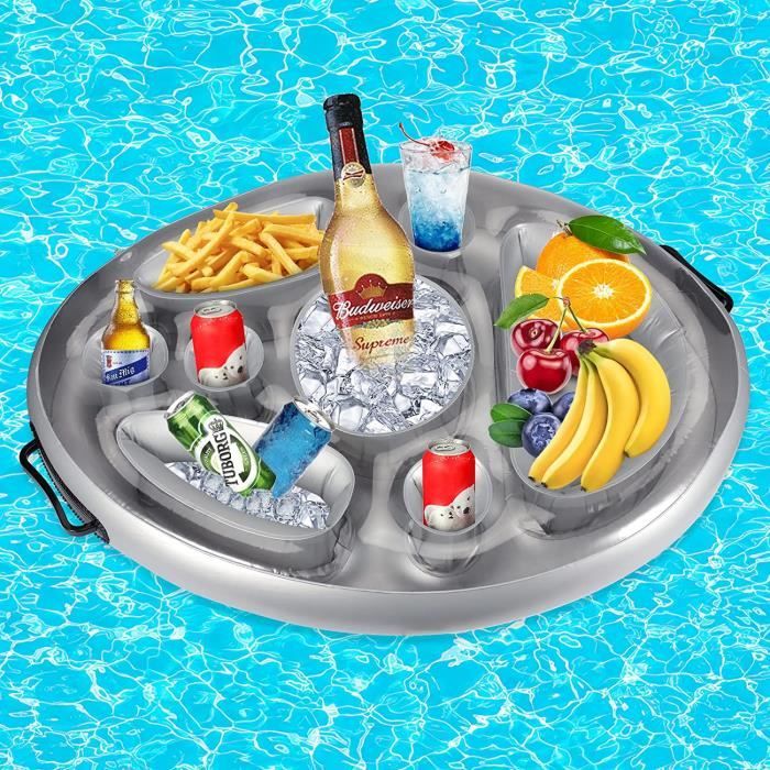 Taozoey 9 Trous Bar Flottant pour Piscine, Bar Gonflable