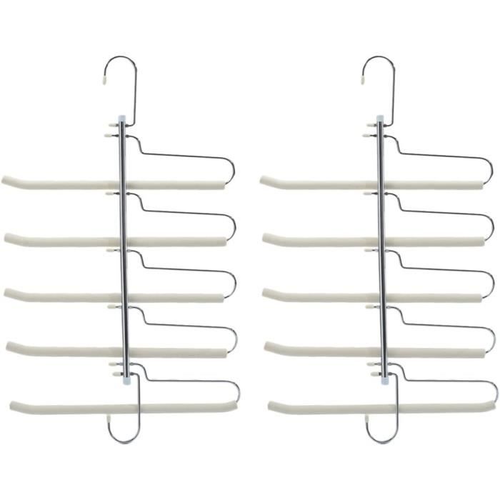 Lot de 2 cintres en bois et silicone noir