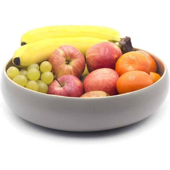 Bol 20 Cm Réutilisable Incassable - Corbeille à Fruits, Bol à Pain, Rouge, Empilable