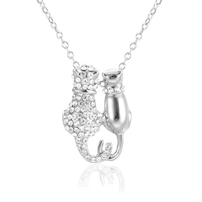 - Pendentif cabochon Neuf ! - Chat 23 chaîne incluse