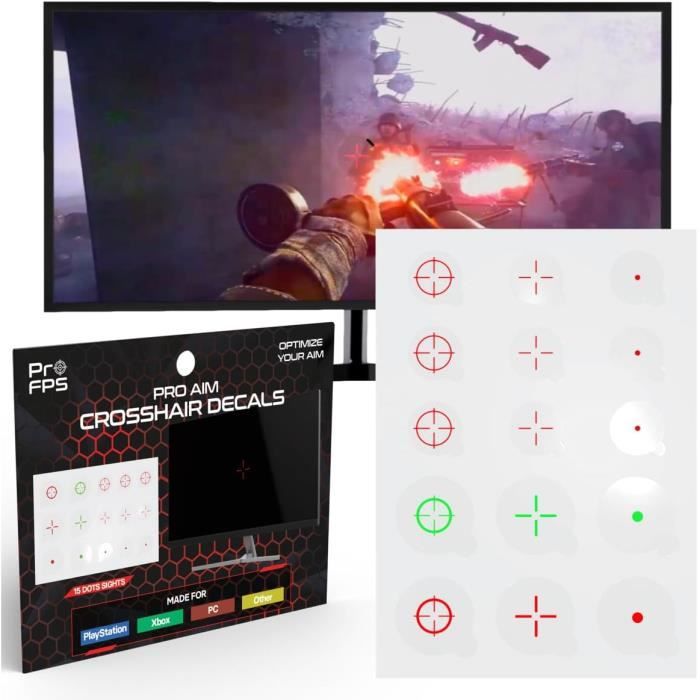 Fastscope Decals: Pack De 15 Autocollants Réticule Pour Écran - Quick Scope  & Aimbot Pour Gaming - Accessoire Ps5, Manette Ps[J857] - Cdiscount  Informatique
