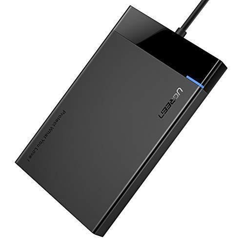 UGREEN USB 3.0 Boîtier Disque Dur Externe 2.5 Pouces SATA HDD SSD 7mm à  9.5mm 6To Max 5Gbps UASP Compatible sans Outil