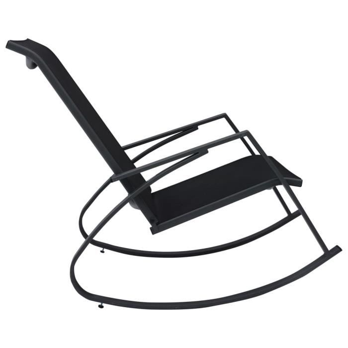 T-ZBDZ Fauteuil à Bascule Jardin Aluminium & Texteline - Confort & Relaxation Extérieur