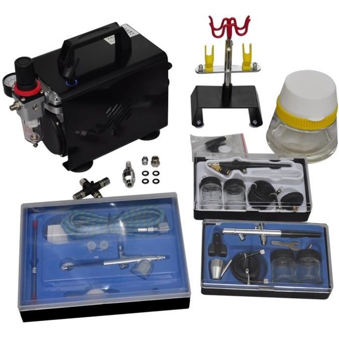 VidaXL Kit de compresseur d'aérographe
