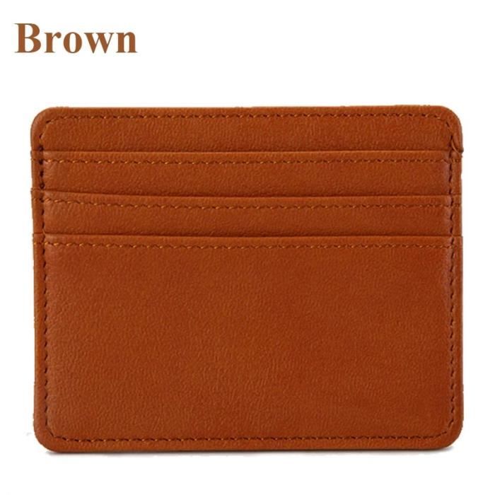 Porte-cartes En Cuir PU Professionnel - Carte De Crédit, Carte D'identité, Nom