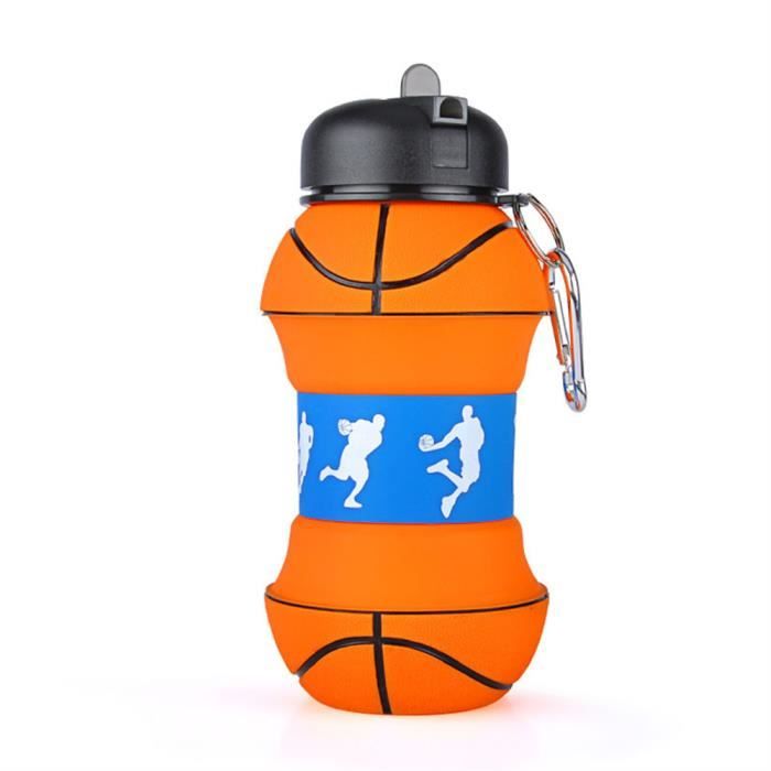 GOURDE,1Pc Basketball--Bouteille'eau pliante Portable de 550ml en  plastique, bouilloire écologique pour enfants-adultes, randonnée