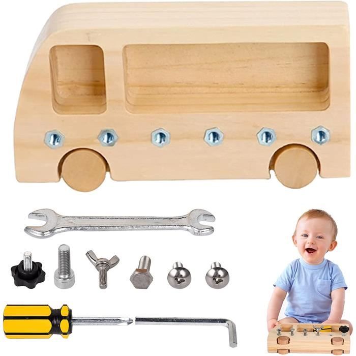 Jeu Montessori Tournevis Et Serrures - Planche En Bois Avec Vis, Clés, Cadenas - Motricité Fine Pour Enfants 3 à 5 Ans - Jouet éducatif Sensoriel