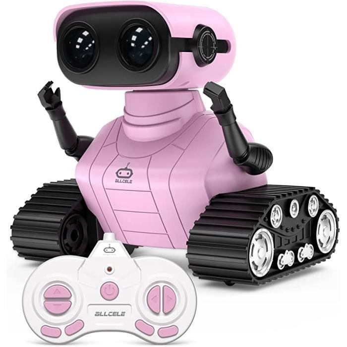 Robot Enfants Rechargeable, Jouet télécommandé avec yeux LED, Musique et  sons intéressants Pour 3-8 ans Enfants - Rose rose - Cdiscount Puériculture  & Eveil bébé