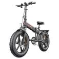 velo electrique Pliable adulte ENGWE EP-2 Pro Autonomie 120km fat bike 20 pouces pneu avec amortisseur avant Batterie 48V13AH Noir-1