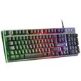 Mars Gaming MK220 – Clavier Gamer H-Mech – FRGB Rainbow + Halo – Français-1