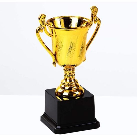 NOLITOY Trophée en Plastique Doré Coupe du Trophée avec Base pour Les  Compétitions De Tournois Sportifs Prix du Gagnant des Jeux De Fête  d'anniversaire : : Sports et Loisirs