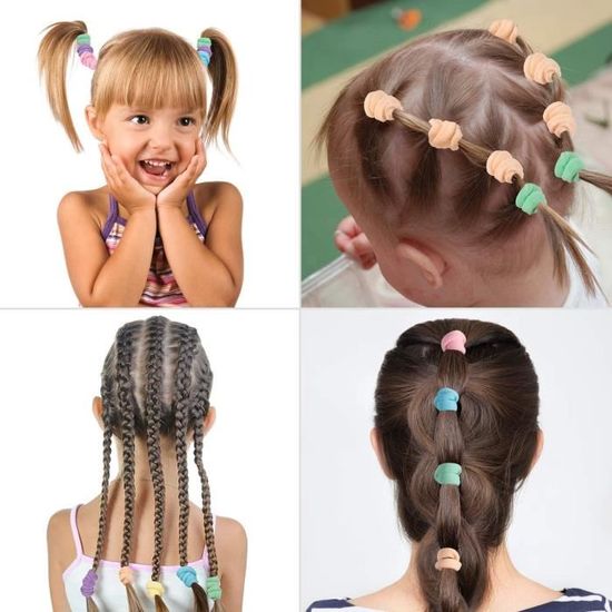 Attaches élastiques Pour Cheveux, Supports Pour Queue De Cheval, 100