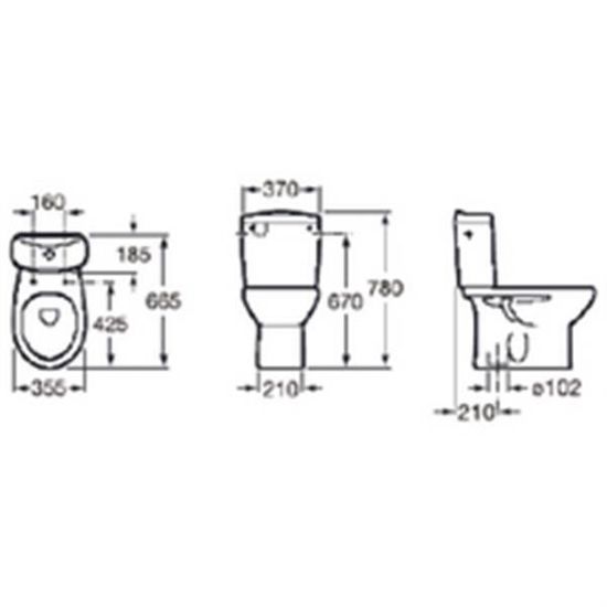 Wc Suspendu Sortie Droite Roca Cuvette Polo Sortie Verticale Blanche Ref Wm821017z000001