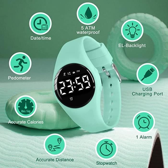 Montre Enfant,Montre Adolescent Sport Digitale de Fitness Tracker